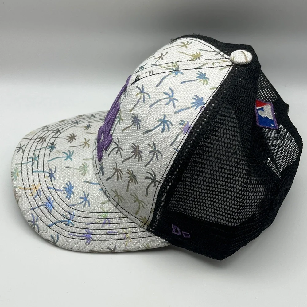 LA Baseball Cap Iridescent Palm Tree Design